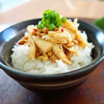 納豆とメンマのコンビ丼　２人前